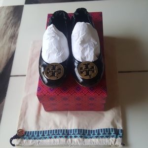 Tory Burch Navy Reva Ballet Flat Size 8